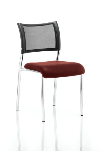 Brunswick No Arm Bespoke Colour Seat Chrome Frame Ginseng Chilli Visitors Chairs KCUP0094
