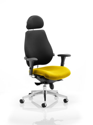 Chiro Plus Ultimate With Headrest Bespoke Colour Seat Senna Yellow Dynamic