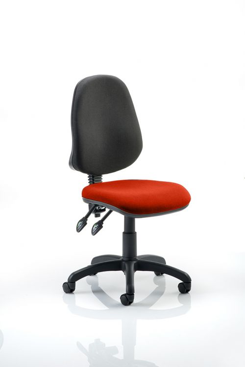 Eclipse II Lever Task Operator Chair Bespoke Colour Seat Orange