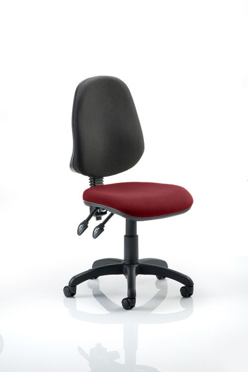 Eclipse II Lever Task Operator Chair Bespoke Colour Seat Ginseng Chilli