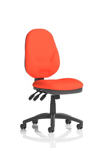 Eclipse Plus XL Lever Task Operator Chair Bespoke Colour Tabasco Orange Office Chairs KCUP0244