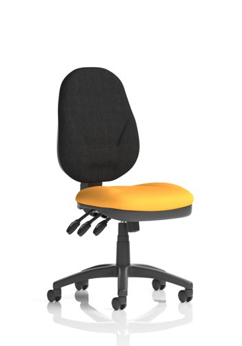 Eclipse Plus XL Lever Task Operator Chair Bespoke Colour Seat Senna Yellow