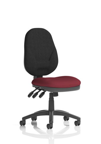 Eclipse Plus XL Lever Task Operator Chair Bespoke Colour Seat Ginseng Chilli