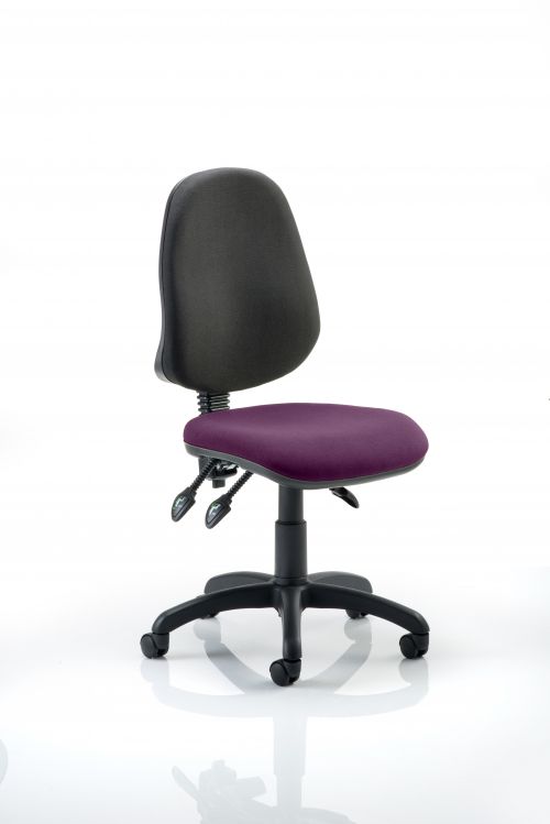 Eclipse III Lever Task Operator Chair Bespoke Colour Seat Purple
