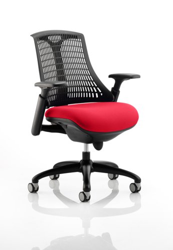 KCUP0281 Flex Task Operator Chair Black Frame Black Back Bespoke Colour Seat Bergamot Cherry