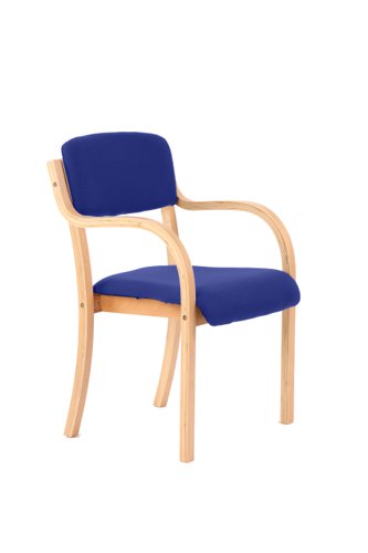 KCUP0387 | A beech wooden frame with generous seat and arms as standard in a choice of black or blue fabric. Ideal for many functions. 