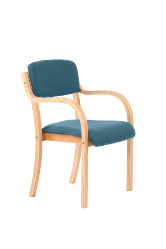 KCUP0391 | A beech wooden frame with generous seat and arms as standard in a choice of black or blue fabric. Ideal for many functions. 