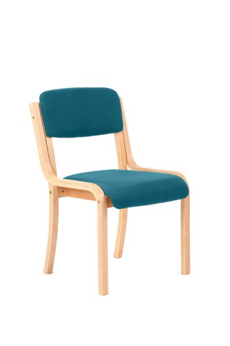 KCUP0399 | A beech wooden frame with generous seat and arms as standard in a choice of black or blue fabric. Ideal for many functions. 