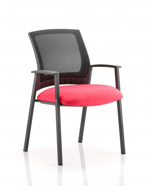 Metro Visitor Chair Bespoke Colour Seat Post Box Red