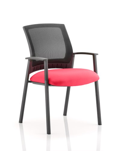 Metro Visitor Chair Bespoke Colour Seat Bergamot Cherry Visitors Chairs KCUP0401