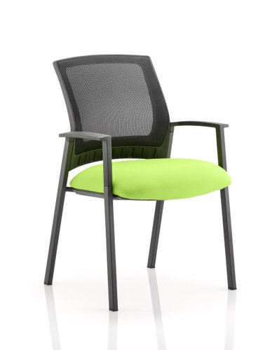 Metro Visitor Chair Bespoke Colour Seat Myrrh Green Visitors Chairs KCUP0402