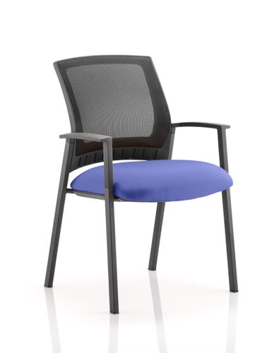 Metro Visitor Chair Bespoke Colour Seat Stevia Blue Visitors Chairs KCUP0403