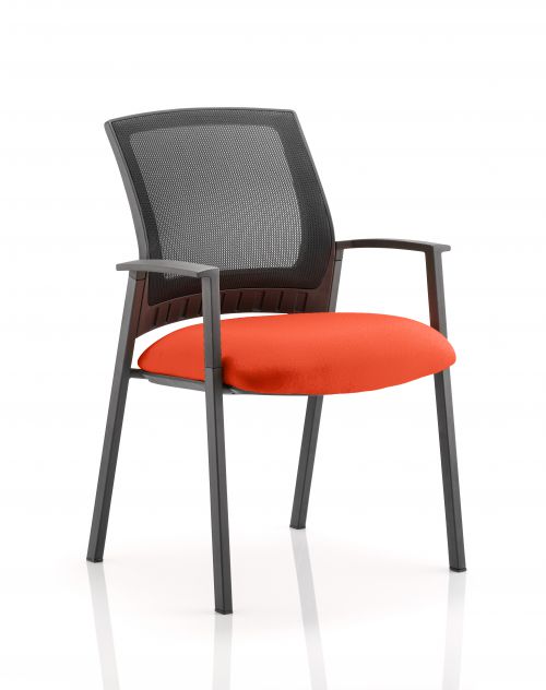 Metro Visitor Chair Bespoke Colour Seat Orange