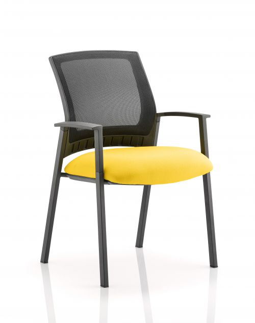 Metro Visitor Chair Bespoke Colour Seat Yellow
