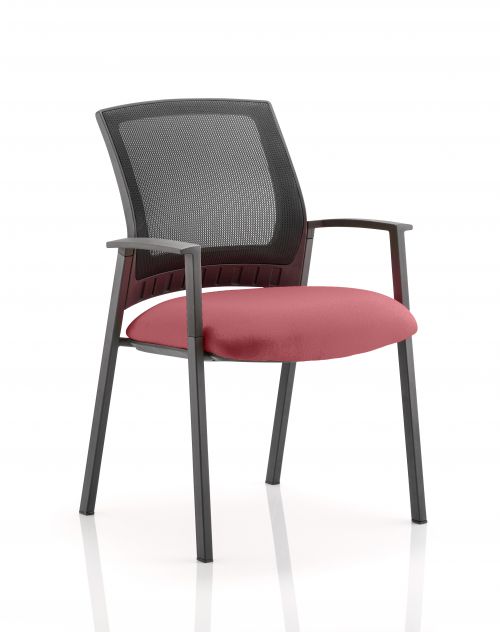 Metro Visitor Chair Bespoke Colour Seat Maroon
