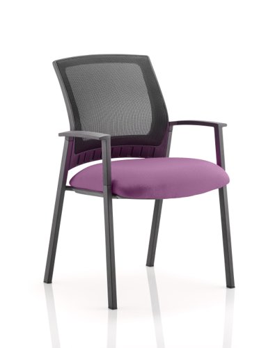 Metro Visitor Chair Bespoke Colour Seat Tansy Purple Visitors Chairs KCUP0408