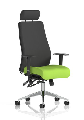 Onyx Bespoke Colour Seat With Headrest Myrrh Green