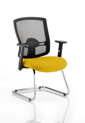 Portland Cantilever Bespoke Colour Seat Senna Yellow Visitors Chairs KCUP0469