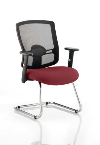 Portland Cantilever Bespoke Colour Seat Ginseng Chilli Visitors Chairs KCUP0470