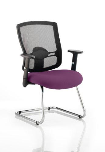 Portland Cantilever Bespoke Colour Seat Tansy Purple Visitors Chairs KCUP0472