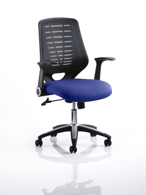 Relay Task Operator Chair Bespoke Colour Black Back Admiral Blue