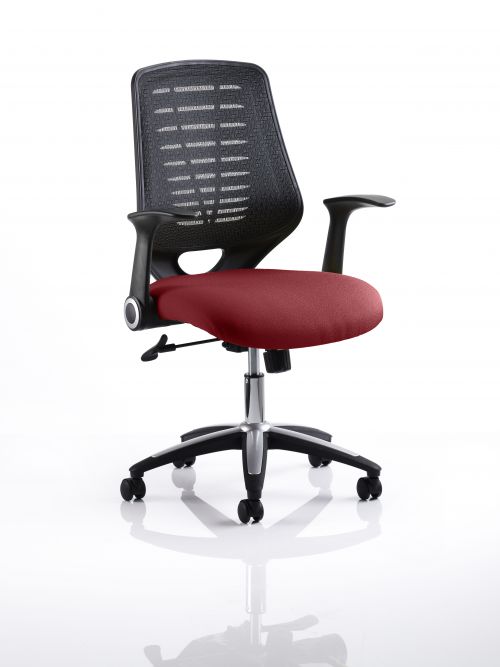 Relay Task Operator Chair Bespoke Colour Black Back Maroon