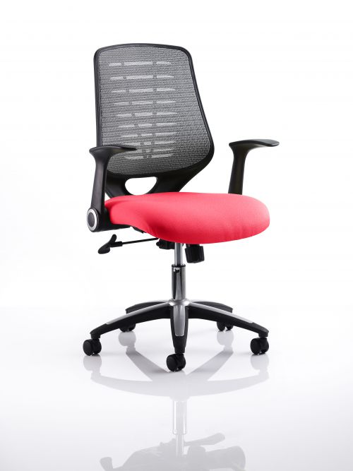 Relay Task Operator Chair Bespoke Colour Silver Back Post Box Red