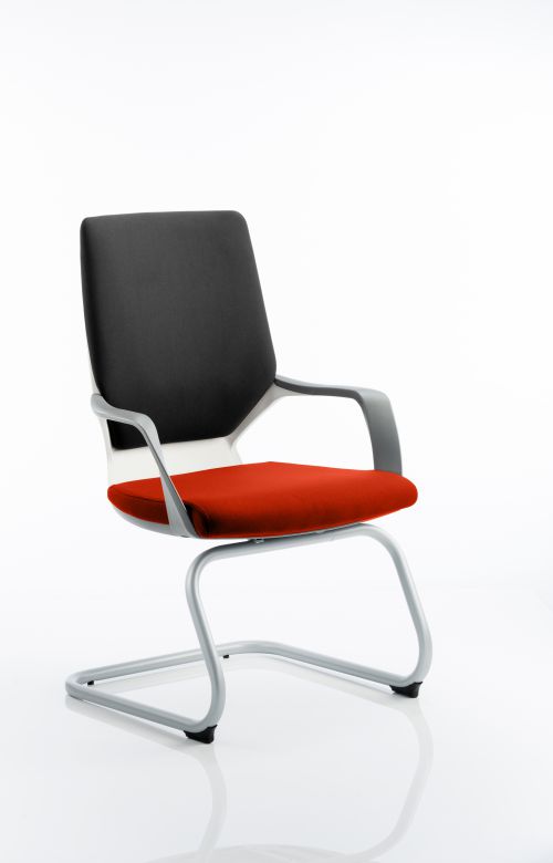Xenon Visitor White Shell Bespoke Colour Seat Tabasco Red