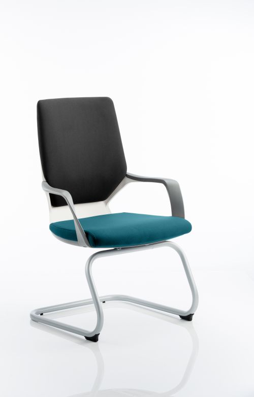 Xenon Visitor White Shell Bespoke Colour Seat Maringa Teal