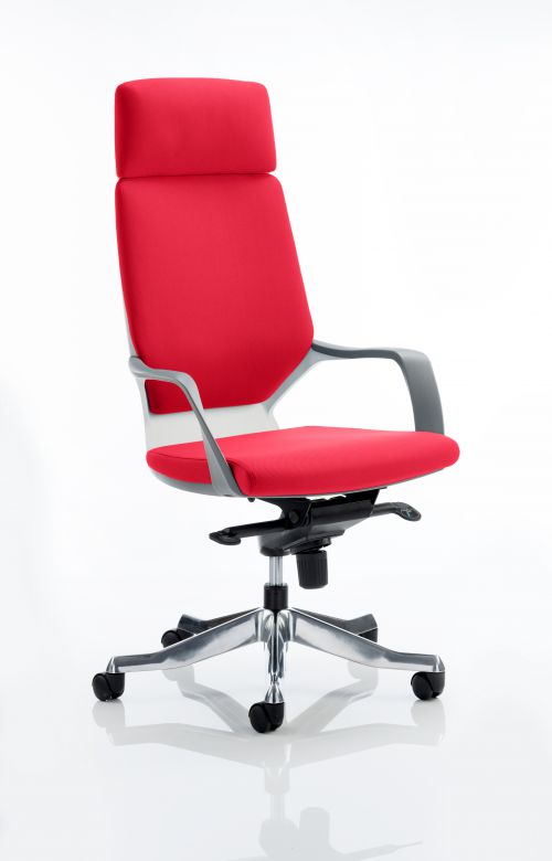 Xenon Headrest White Shell Bespoke Colour Post Box Red