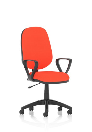 Eclipse I Lever Task Operator Chair Bespoke With Loop Arms In Orange