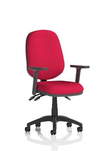 Eclipse III Lever Task Operator Chair Bespoke With Height Adjustable Arms In Bergamot Cherry