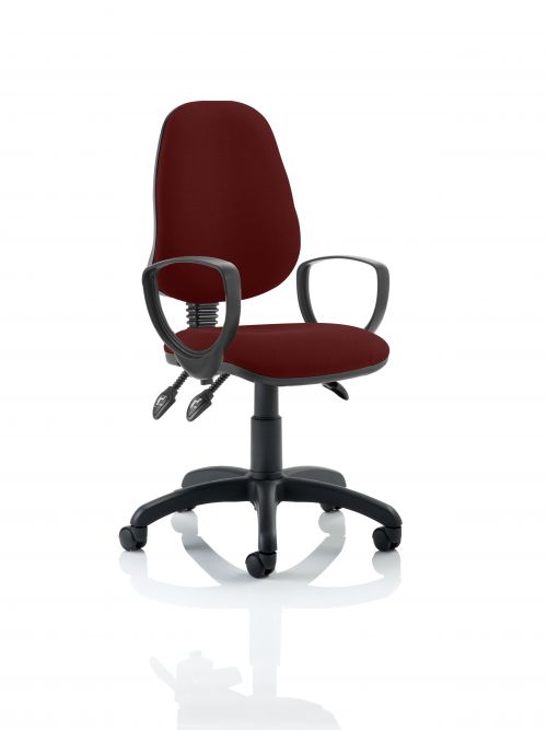 Eclipse III Lever Task Operator Chair Bespoke With Loop Arms In Ginseng Chilli