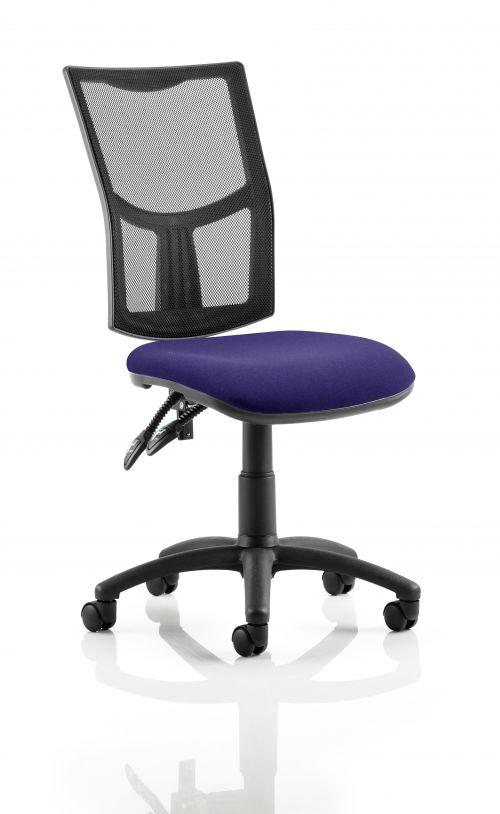 Eclipse II Lever Task Operator Chair Mesh Back With Bespoke Colour Seat in Purple