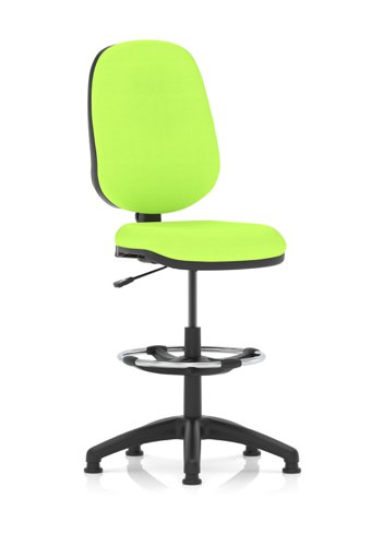 Eclipse Plus I Lever Task Operator Chair Myrrh Green Fully Bespoke Colour With High Rise Draughtsman Kit