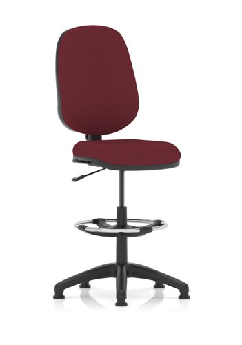 Eclipse Plus I Lever Task Operator Chair Ginseng Chilli Fully Bespoke Colour With High Rise Draughtsman Kit