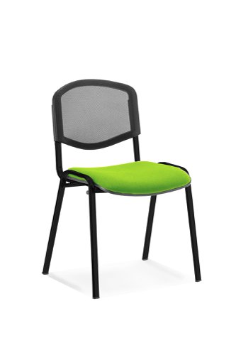 ISO Black Frame Mesh Back Bespoke Colour Myrrh Green (MOQ of 4 - Priced Individually) Banqueting & Conference Chairs KCUP1187