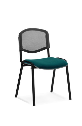 ISO Black Frame Mesh Back Bespoke Colour Maringa Teal (MOQ of 4 - Priced Individually) Banqueting & Conference Chairs KCUP1192