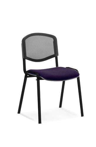 ISO Black Frame Mesh Back Bespoke Colour Tansy Purple (MOQ of 4 - Priced Individually) Banqueting & Conference Chairs KCUP1193