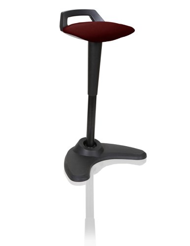 Dynamic Spry Stool Black Frame and Bespoke Colour Fabric Seat Ginseng Chilli - KCUP1203