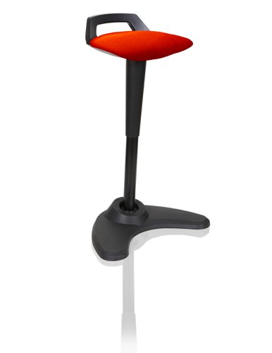 82447DY - Dynamic Spry Stool Black Frame and Bespoke Colour Fabric Seat Tabasco Orange - KCUP1205