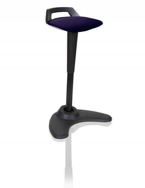 Spry Stool Black Frame Bespoke Colour Seat Purple