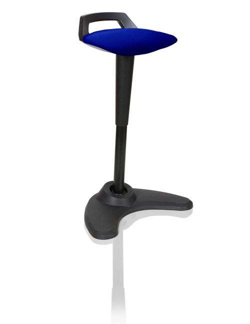 Spry Stool Black Frame Bespoke Colour Seat Admiral Blue