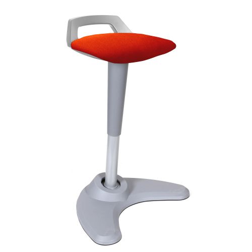 Spry Stool Grey Frame Bespoke Seat Tabasco Red KCUP1213