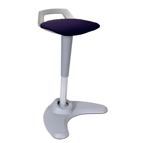 Spry Stool Grey Frame Bespoke Seat Tansy Purple KCUP1214