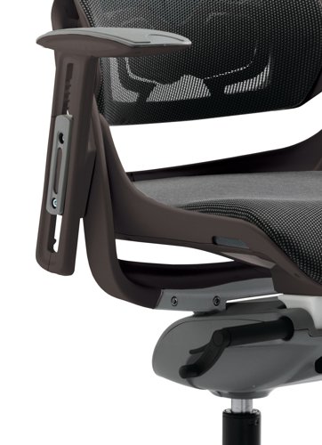Adroit Zure Executive Chair With Headrest Black Frame Mesh Charcoal Ref KCUP1281