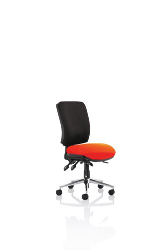 Chiro Medium Back Bespoke Colour Seat Tabasco Orange No Arms KCUP1511