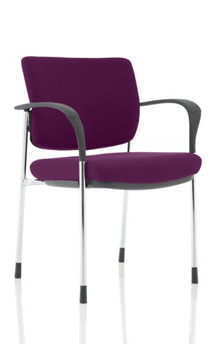 Brunswick Deluxe Chrome Frame Bespoke Colour Back And Seat Tansy Purple With Arms Visitors Chairs KCUP1587