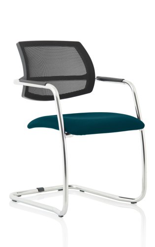 Swift Cantilever Bespoke Colour Maringa Teal Visitors Chairs KCUP1630