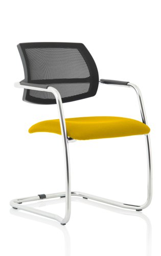 Swift Cantilever Bespoke Colour Senna Yellow Visitors Chairs KCUP1632